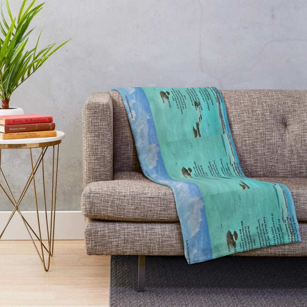 Turks and Caicos inspired plush blanket featuring the country's national song