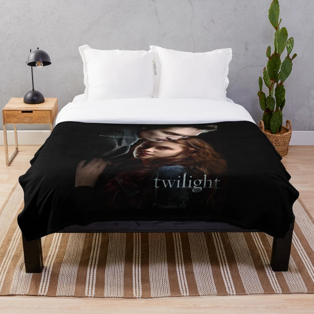 Twilight-inspired plush blanket in a soft and cozy design