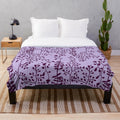 Twilight-inspired plush flower pattern blanket for cozy modern bedroom decor