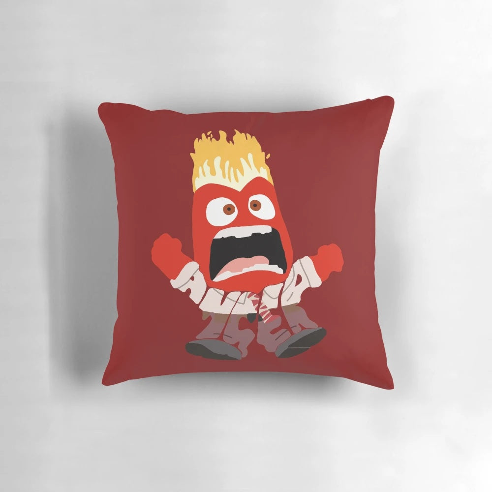 Anger Pillow with Typography Design