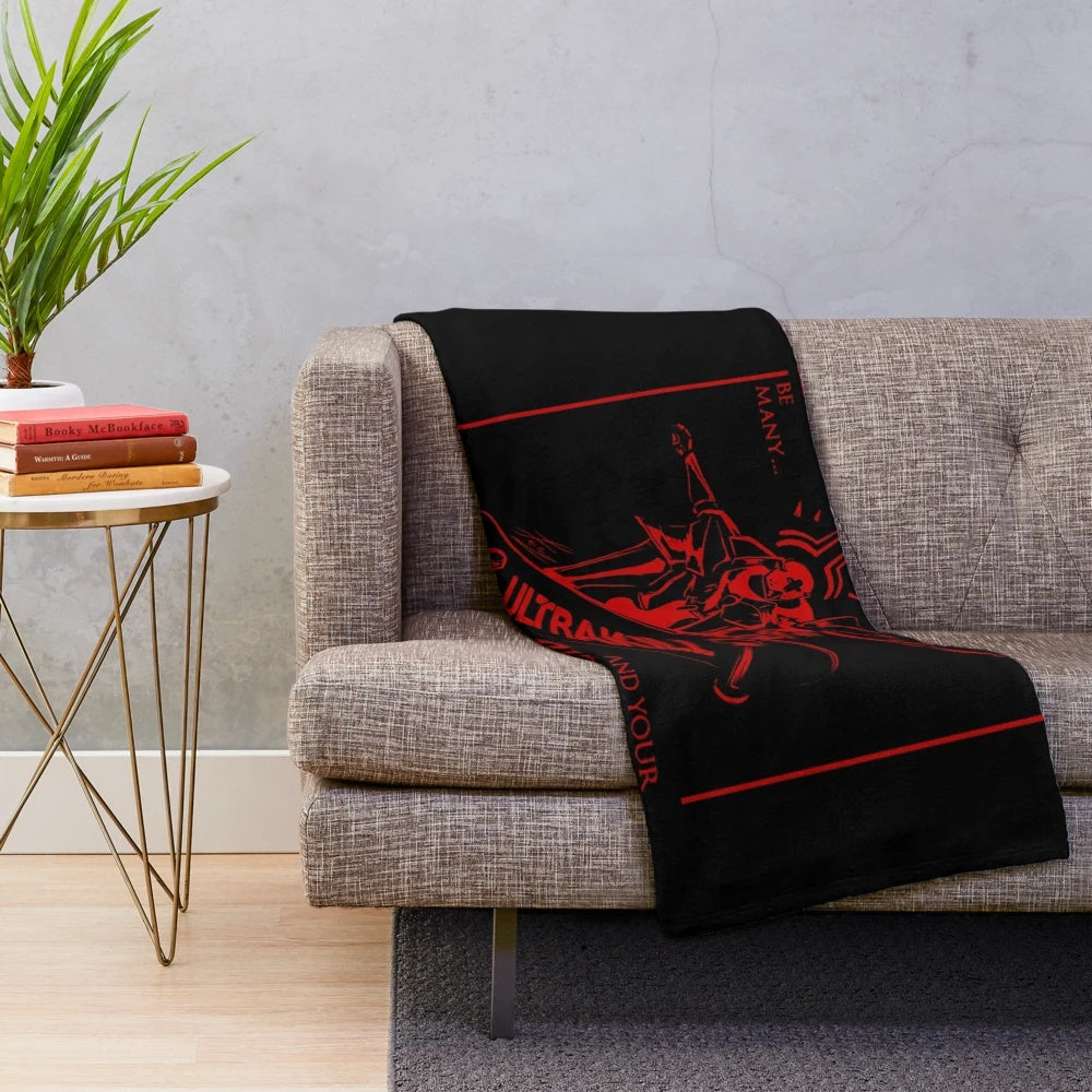 Ultrakill inspired plush blanket featuring the Ultrakill meme design
