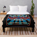 Tentacle-themed plush blanket featuring octopus and squid inspired artwork