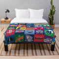 USA-inspired basketball plush blanket