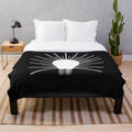 Colorful abstract plush blanket with vibrant patterns