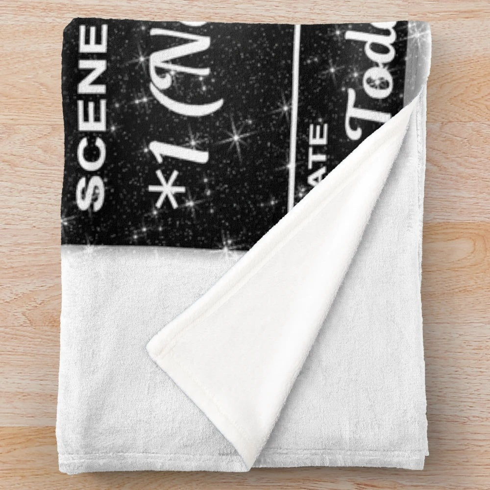 Vibrant action-packed cinema movie comic-inspired plush blanket