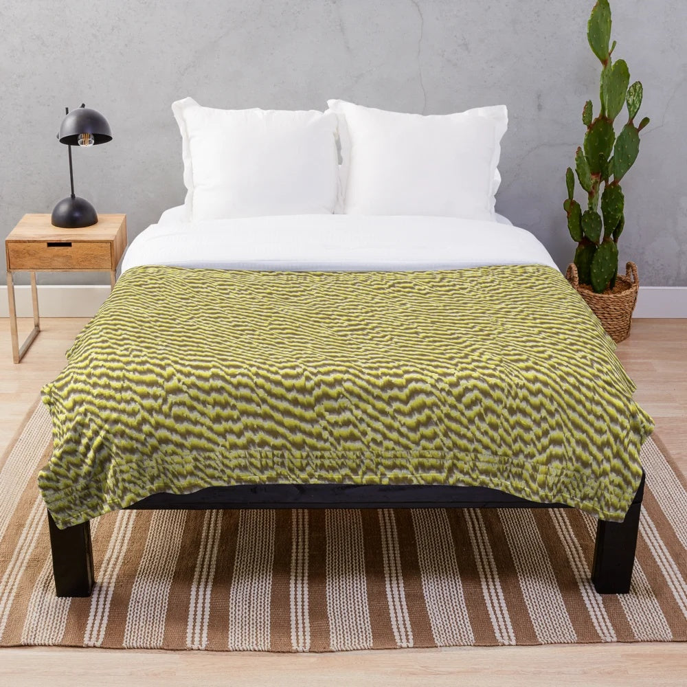 Vibrant and stylish designer plush blanket with a symmetrical pattern