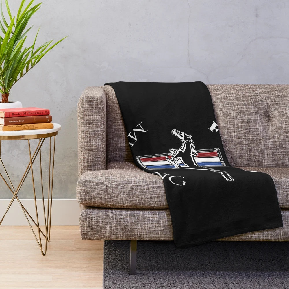 Ford Mustang Logo Plush Blanket