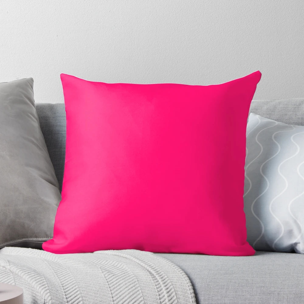 Bright fuchsia colored pillow for home and fashion