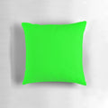 Vibrant green electric solid color minimalist decorative throw pillow
