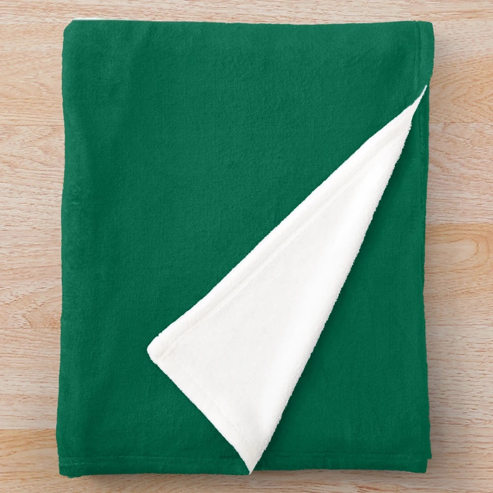 Mexican flag plush blanket with green, white, and red colors, and an eagle design