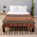 Vibrant Navajo-inspired plush blanket with geometric patterns