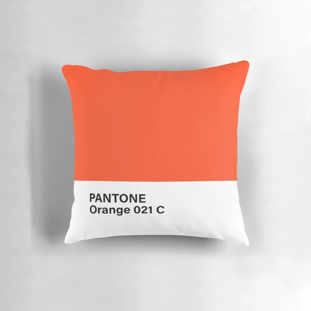 Vibrant Pantone Orange 021 C Decorative Throw Pillow