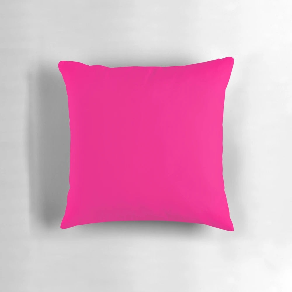 Vibrant pink minimalist decorative pillow