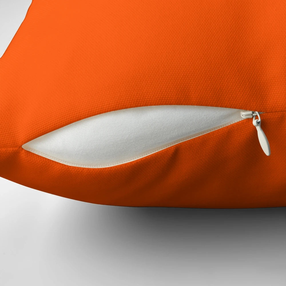 Solid International Orange Decorative Pillow with Vibrant Orange Hues