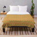 Vibrant Thai pattern plush blanket for a cozy home