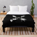 Vintage 1974 KISS plush blanket featuring the classic KISS band logo and imagery