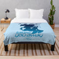 Plush blanket with 2000s inspired DJ silhouette design and Y2K aesthetic