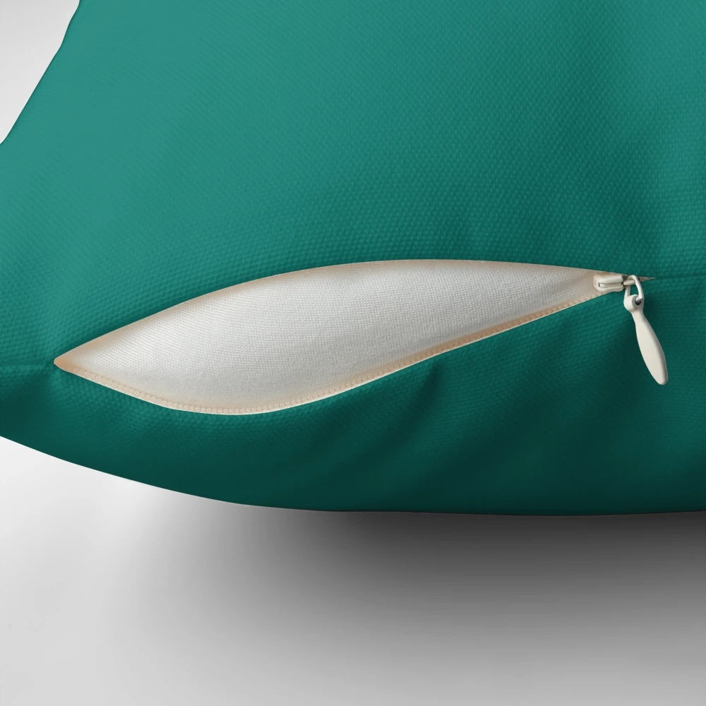 Retro-styled pillow featuring the iconic Mystery Machine van from the Scooby-Doo cartoon series