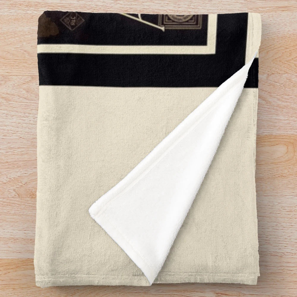 Vintage Amalfi travel-inspired plush blanket with retro Italian design
