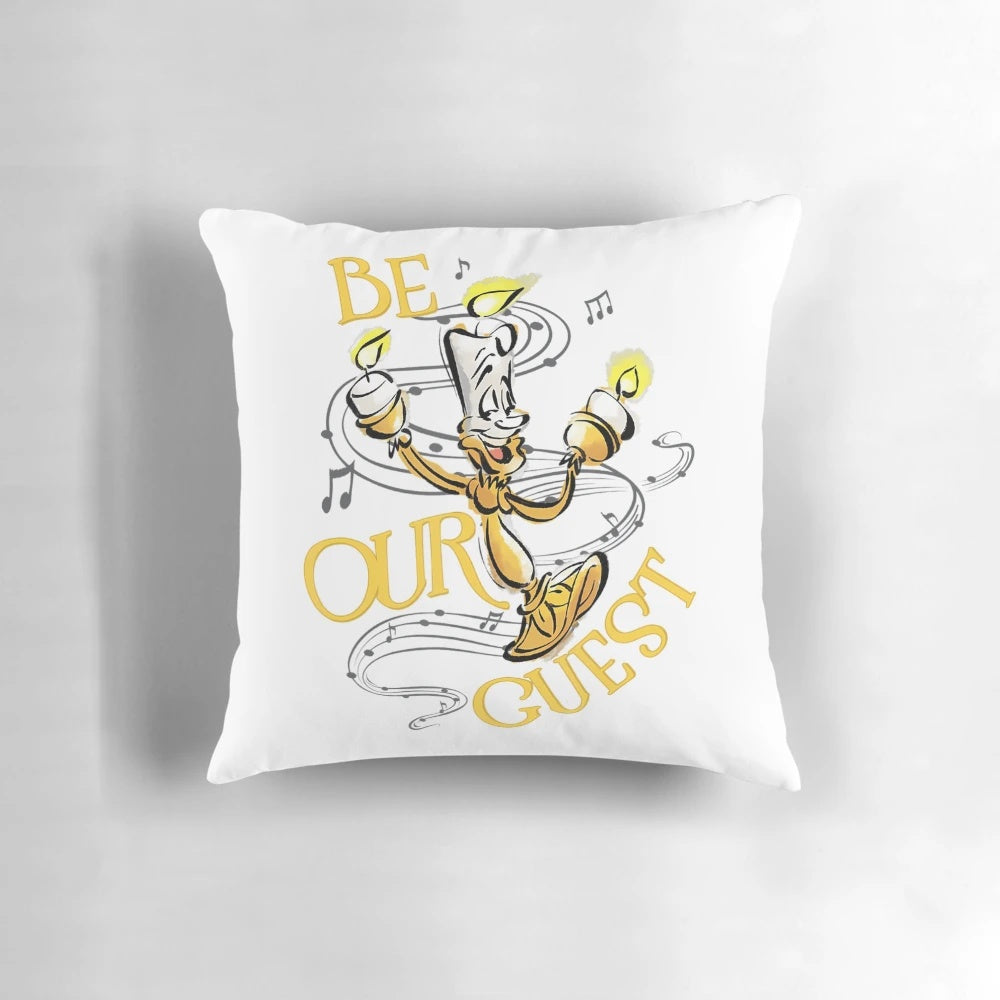 Vintage animated romantic fantasy cartoon design on a plush throw pillow