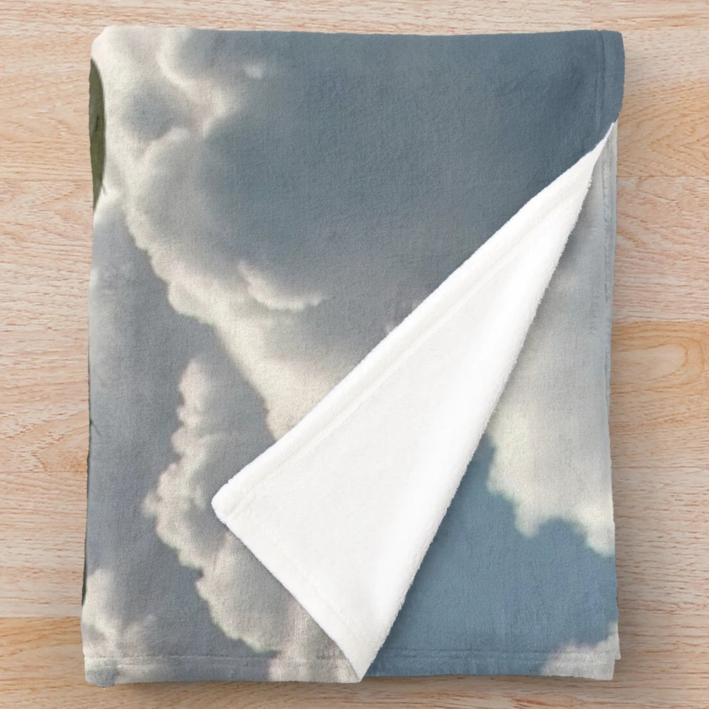 Vintage B-17 Flying Fortress plush blanket featuring the iconic World War II bomber aircraft