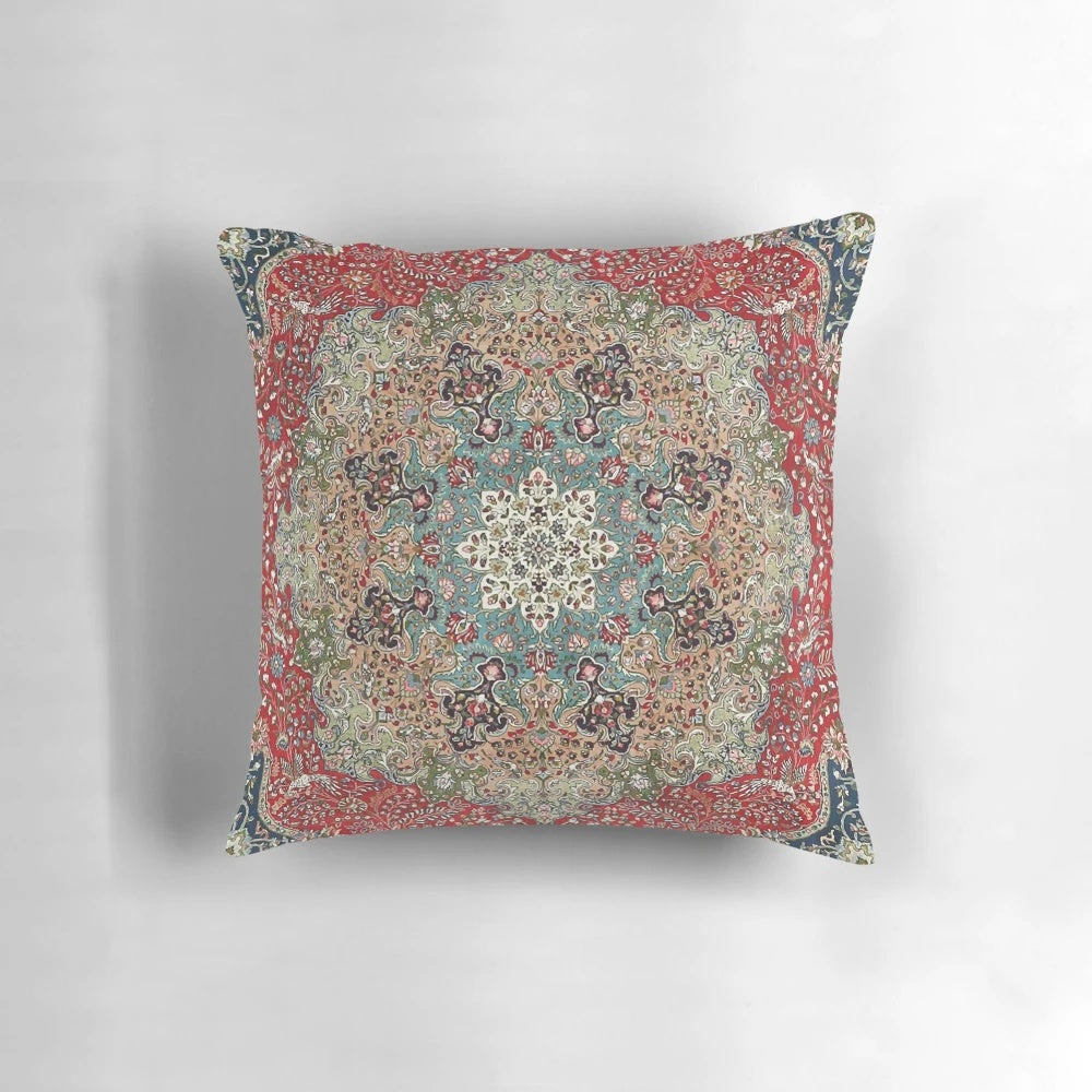 Vintage Boho Persian Carpet Print Throw Pillow for Home Decor