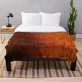Vintage copper plate plush blanket