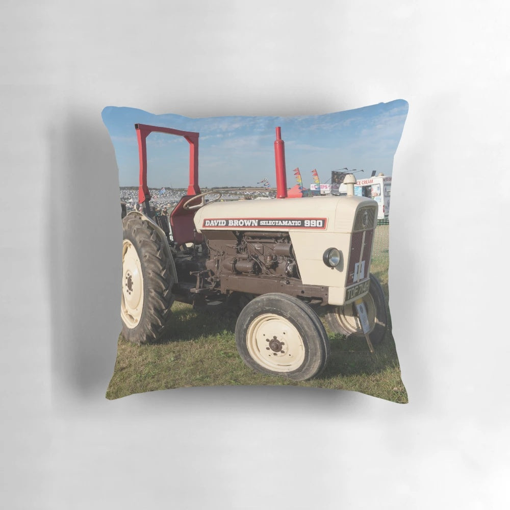 Vintage David Brown 990 Selectamatic Diesel Tractor with Roll Bar