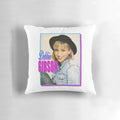 Vintage throw pillow featuring Debbie Gibson, iconic 80s American pop star