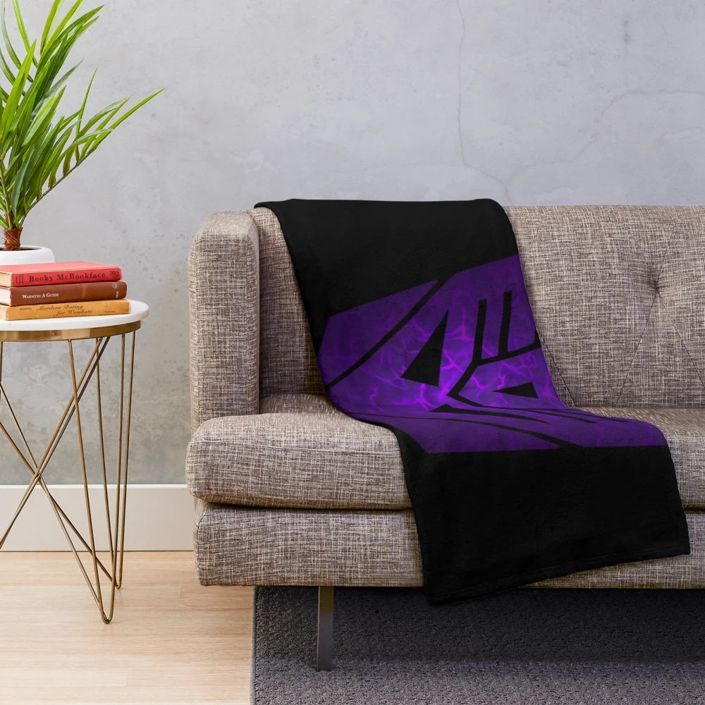 Vintage Decepticon logo printed on a soft, plush blanket