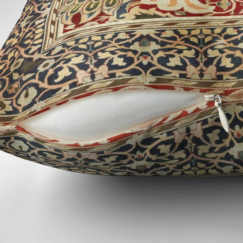 Vintage floral wallpaper inspired decorative pillow cover featuring a classic william morris design