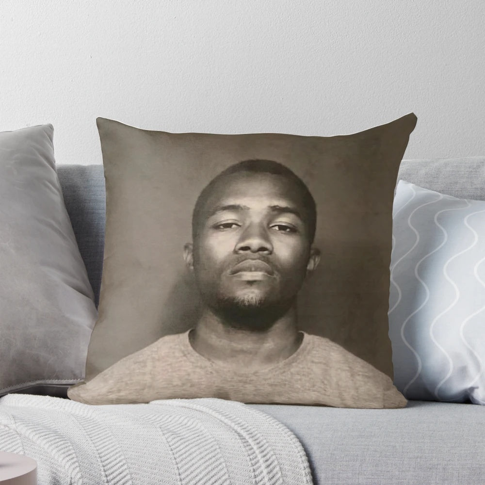 Vintage-inspired Frank Ocean poster printed on a soft, plush pillow.