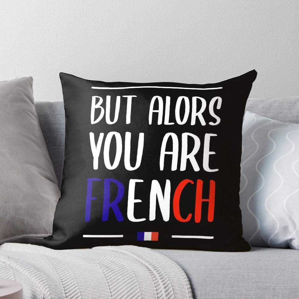 Vintage "The Big Mop" (La Grande Vadrouille) comedy movie pillow featuring French actor Louis de Funes