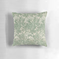 Vintage green tulip floral pattern pillow