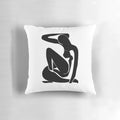 Vintage-style pillow featuring the iconic "nu bleu" artwork by Henri Matisse