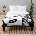 Vintage-inspired plush blanket featuring the iconic Bette Davis from the classic 1960s horror film "What Ever Happened to Baby Jane?
