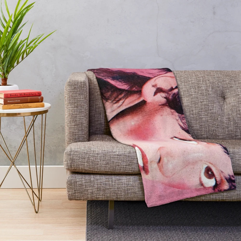 Vintage portrait of actress Shelley Duvall in a plush blanket