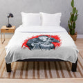 Vintage illustration of jazz musician Jack Teagarden on a plush blanket
