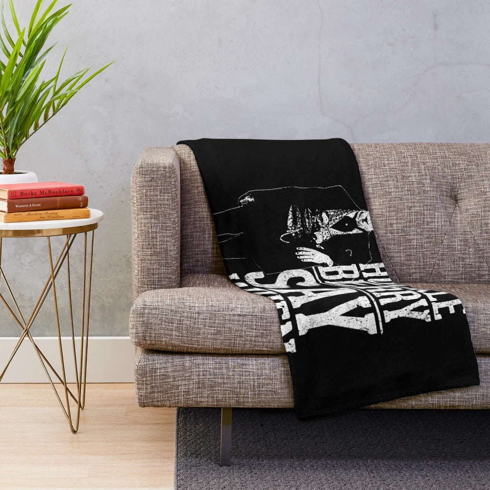 I'm Your Huckleberry - Say When" vintage-style plush blanket featuring a classic western quote