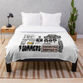 Vintage-inspired country music collage plush blanket