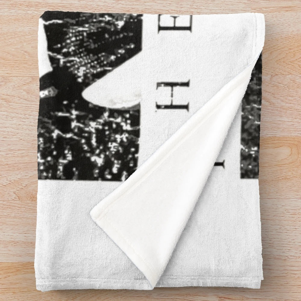 Vintage-inspired movie plush blanket featuring a classic police design