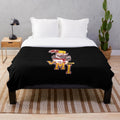 Vintage-inspired plush blanket with college logo