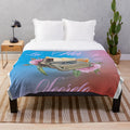 Vintage-inspired plush blanket featuring "The Flower of My Secret" design
