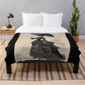 Vintage-inspired plush blanket featuring classic movie and old Hollywood design