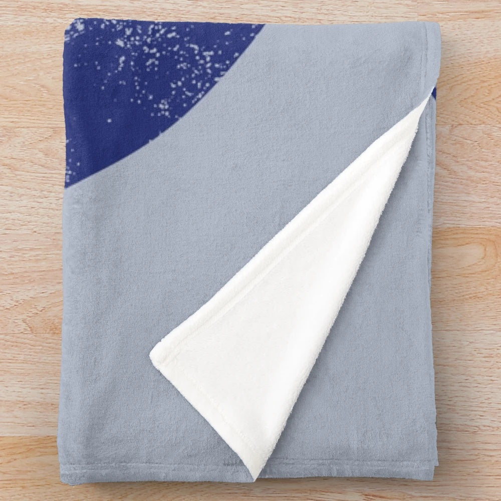 Vintage-inspired RAF Type D roundel plush blanket with mod target logo design