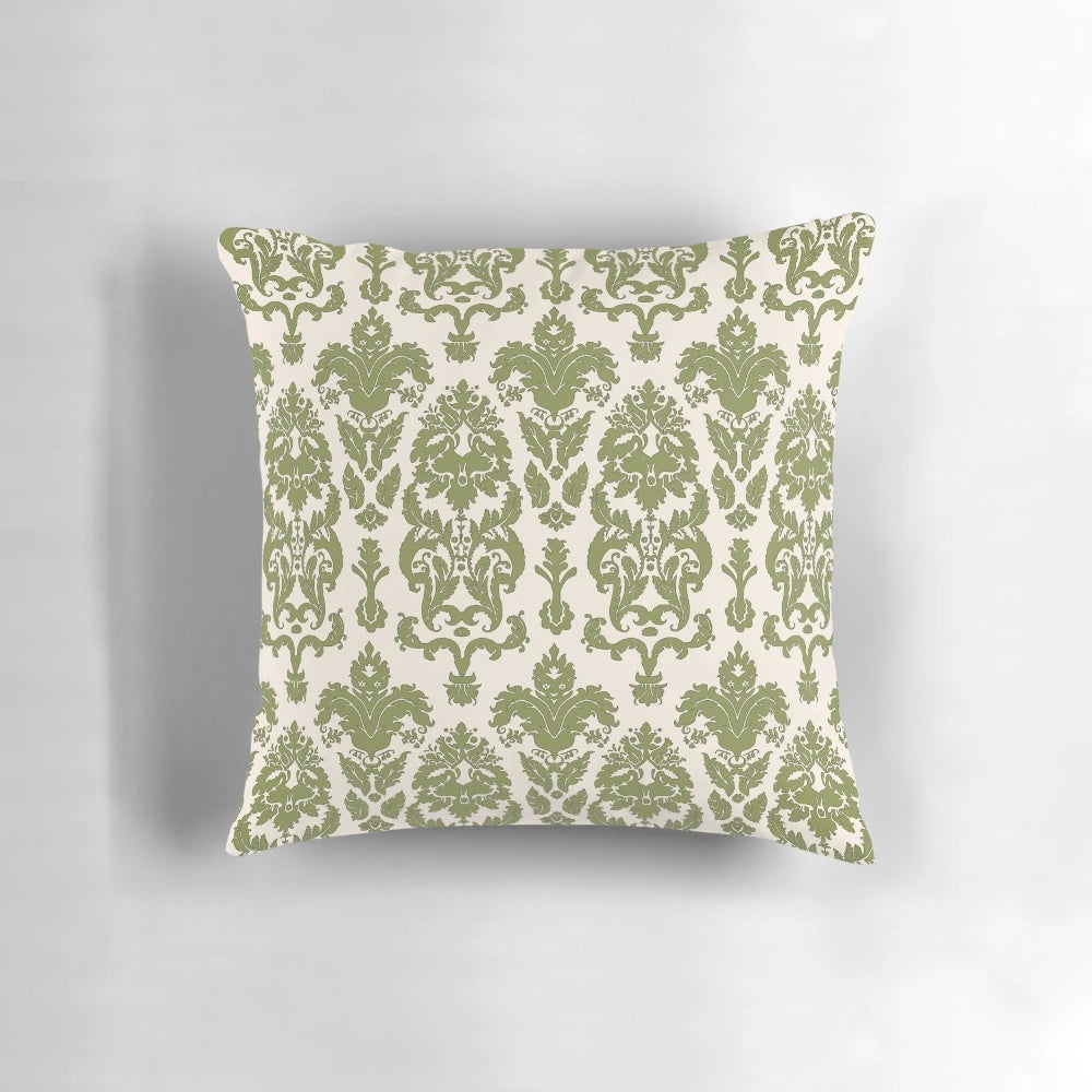 Vintage-inspired pillow featuring a design inspired by the iconic curtains from the classic musical "The Sound of Music"