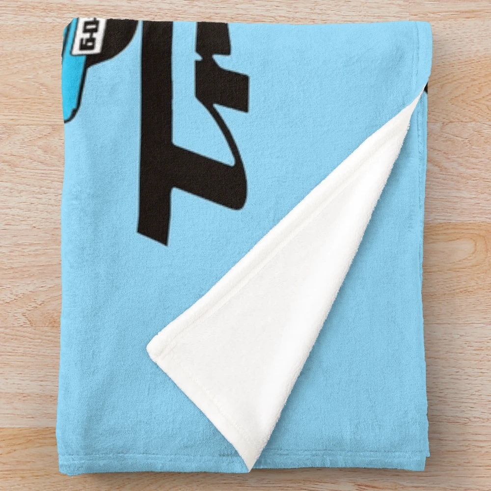 Cozy plush blanket featuring the iconic TRABANT 601 car from East Germany