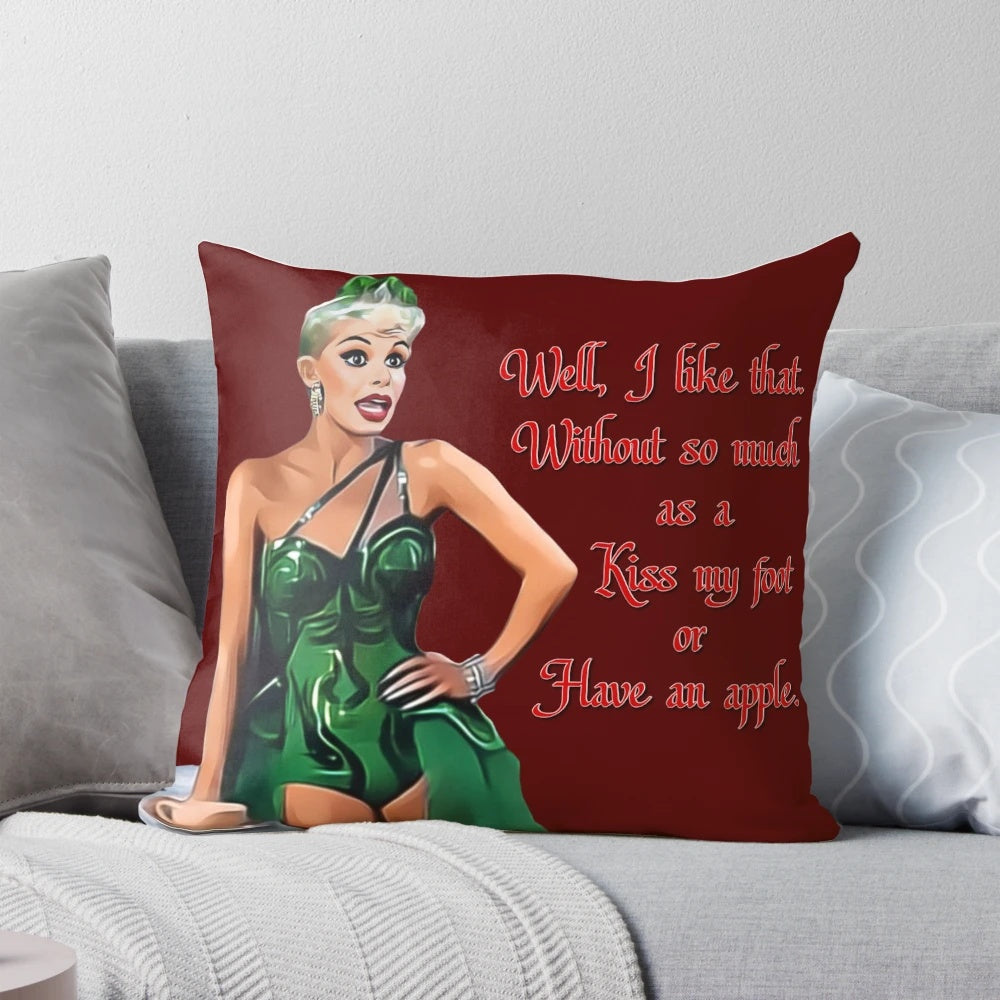 Vintage-Inspired 'White Christmas' Throw Pillow