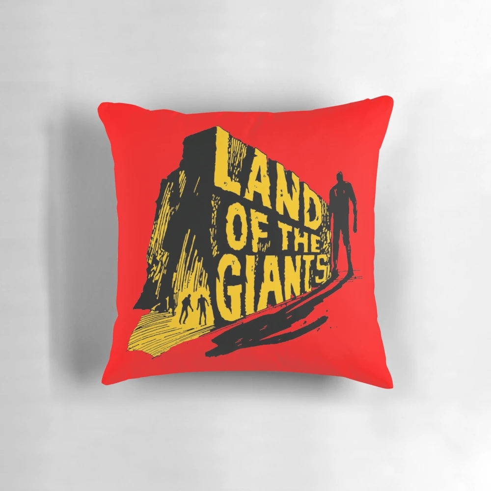 Vintage "Land of the Giants" sci-fi themed pillow featuring the iconic 1960s TV series
