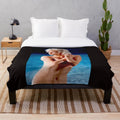 Marilyn Monroe Vintage Beach Print Plush Blanket
